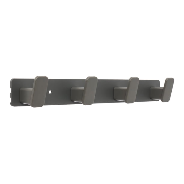 Perchero de Pared de 1 Paquete, Gancho de Metal para Abrigos, Perchero para Sombreros, Ganchos de Pared Fáciles de Almacenar para Colgar en la Entrada, Dormitorio Gris 4