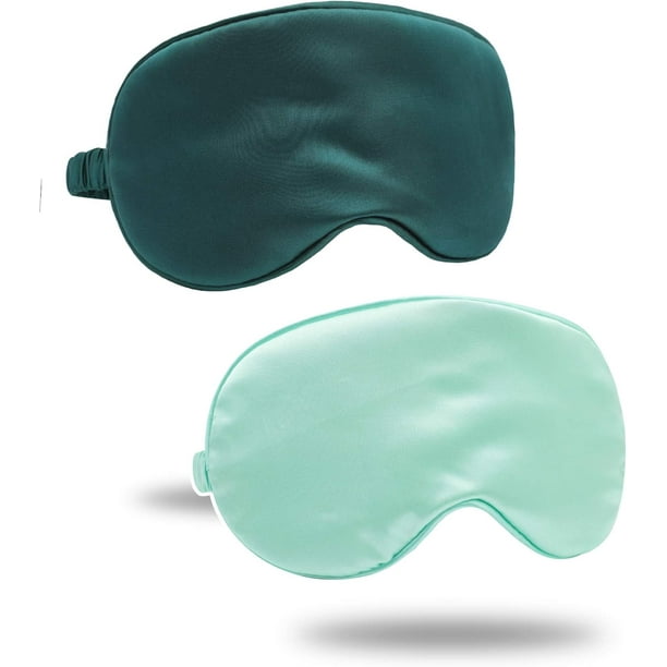 Antifaz para dormir de satén de seda con correa elástica, antifaz de viaje para dormir, para mujeres y hombres.
