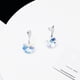 thumbnail image 2 of Aros Bruselas Plata Italiana 925 y Cristal Genuino Aurora Boreal, 2 of 4