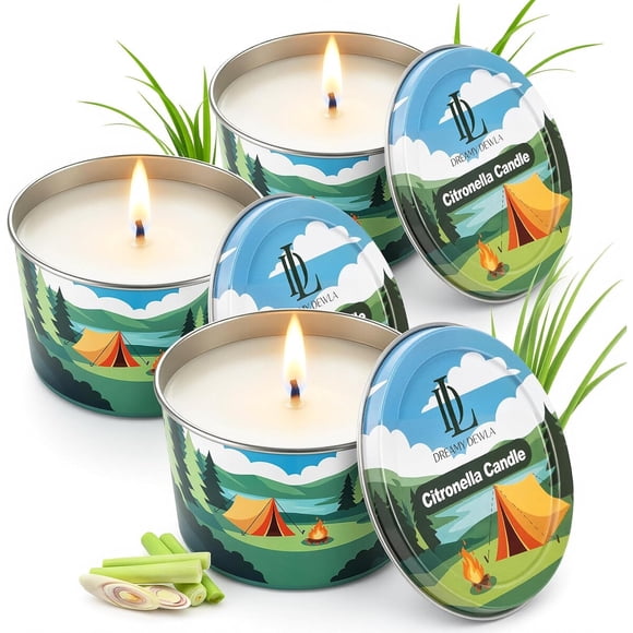 Vela de Citronela DL DREAMY DEWLA de 2,2 oz (65 ml), pack de 3