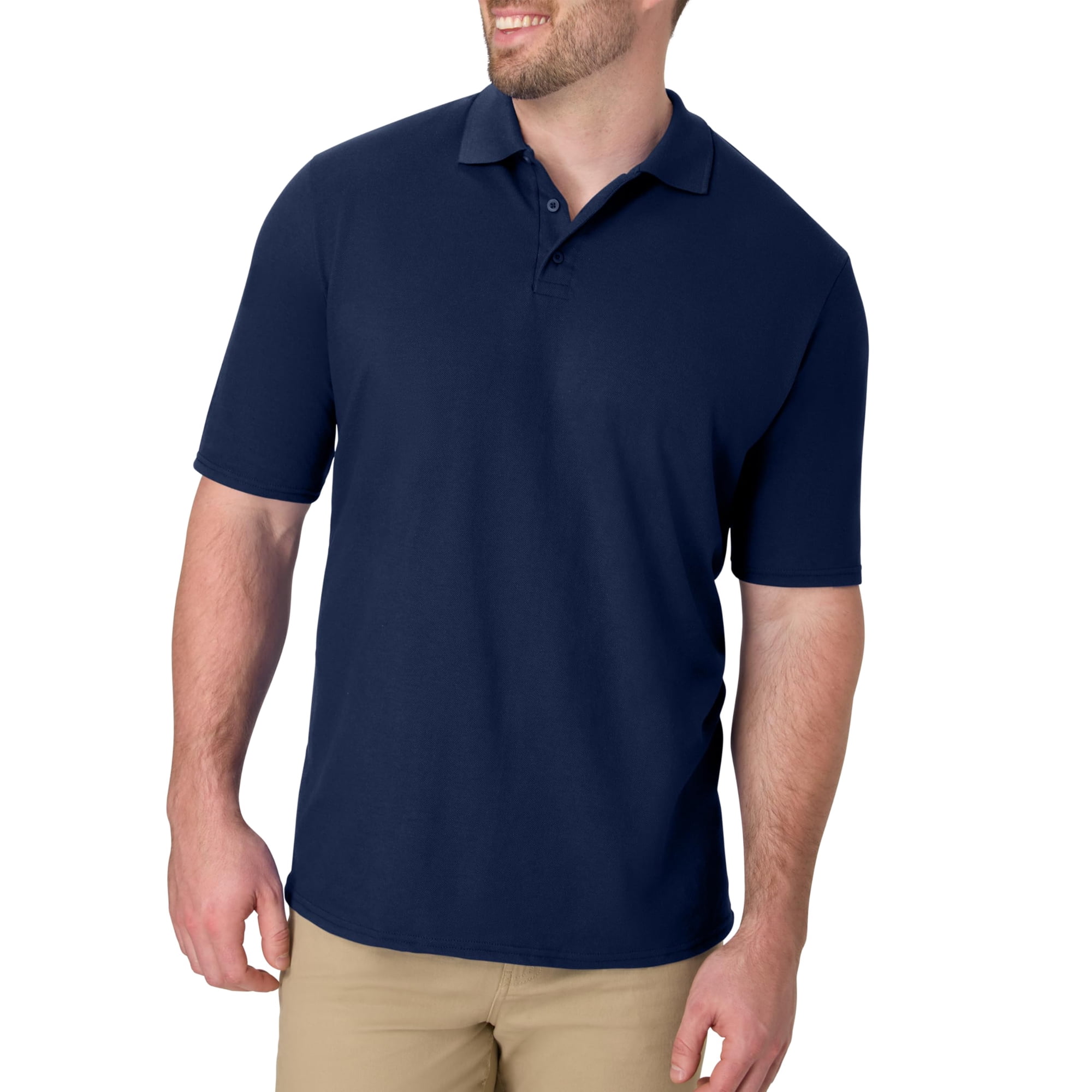 Polo Hanes X-temp Con Freshiq Para Hombre, Color Azul Marino, Talla L