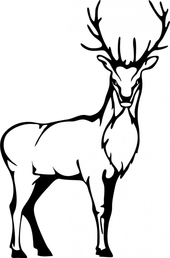 Rienda Libre Graphics - Decomural Standing Stag Woodland Animals Ws-18644