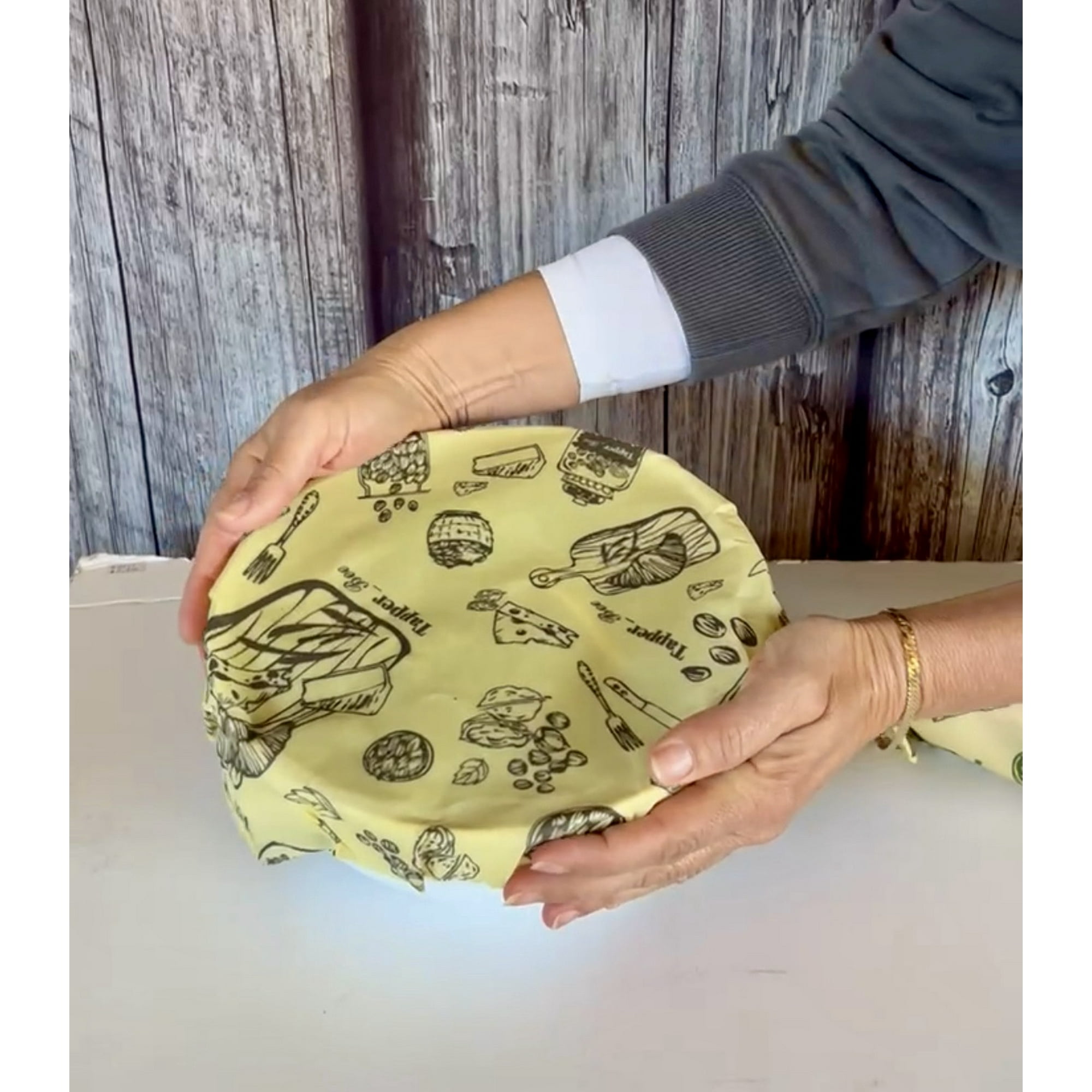 Tapper Bee - Envoltorio Ecológico Reutilizable 70 Cms Frutos Secos Gris