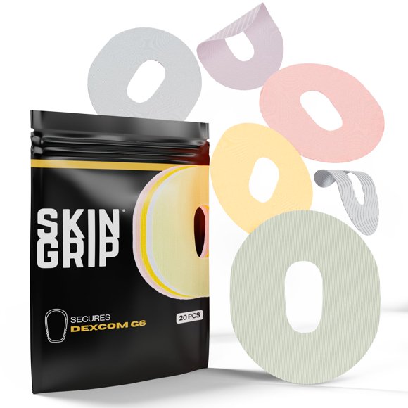 Parche adhesivo Skin Grip compatible con Dexcom G6, paquete de 20