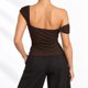 thumbnail image 3 of Polera Tendencia Basica Mujer Poliester S/M L/XL Marron Oscuro, 3 of 7