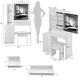 thumbnail image 2 of 37" Left Bedside LED Dressing Table + Cushioned Stool, Large Sliding, Touch Control, 3-color Switching Mirror, Multi Layer High Capacity Storage Fashion Makeup Vanity Set, EPA, GCC, UL Certificate, 2 of 3