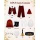 thumbnail image 4 of Disfraz de Santa Claus Ahititi 11 piezas Adulto XL Rojo, 4 of 7