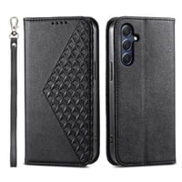 Funda Flip Foxdock Para Samsung Galaxy M54 , Estilo Billetera Con Diseño Rombo, Correa De Mano Y Soporte, Uso Diario
