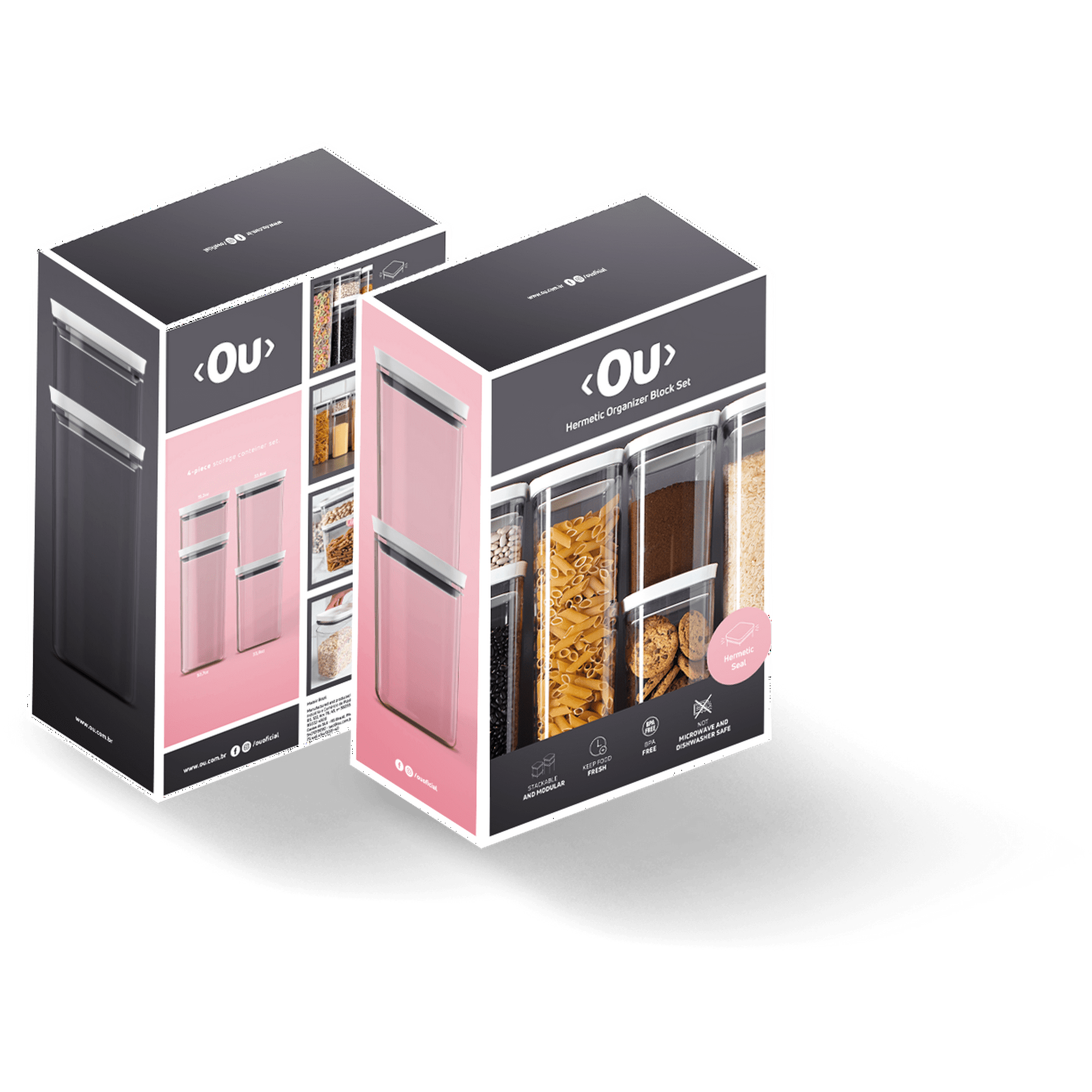 Ou - Kit Contenedores Block Blancos