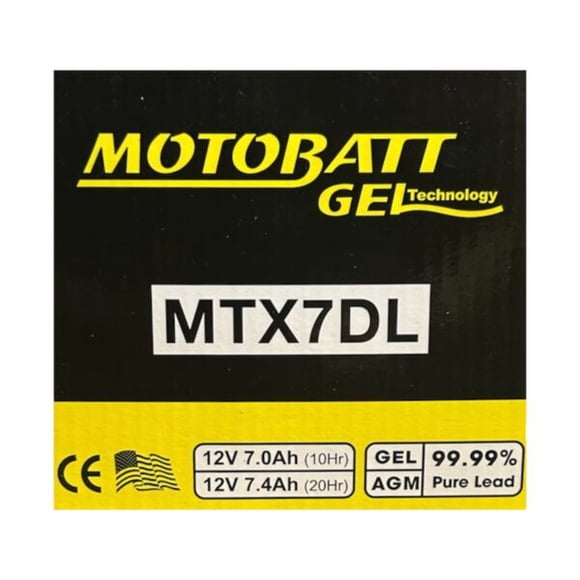 Batería Moto Motobatt MTX7DL (12N7A-3A) 7Ah 12V 105A