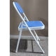 thumbnail image 3 of Silla Plegable reuniones y eventos ecocuero acolchado Windsor Azul, 3 of 8