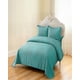 thumbnail image 3 of Cubrecama De Verano Quilt 2 Plazas Con Pompon Color Turquesa, 3 of 4