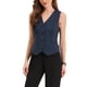 thumbnail image 1 of Chaleco a Rayas sin Mangas con Escote en V y Botones para Mujer de INSPIRE CHIC con Cinturón Trasero para Trabajo y Casual XL Azul Oscuro, 1 of 6