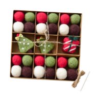 Bothyi - Juego De Guirnalda De Bolas De Fieltro Para Navidad, Pancarta De Fieltro Para Guardería, Festival, Dormitorio, Árbol De Navidad