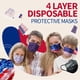 thumbnail image 2 of Mascarilla desechable NEWLA con la bandera de EE. UU., 4 capas, paquete de 50 unidades para adultos, 2 of 6