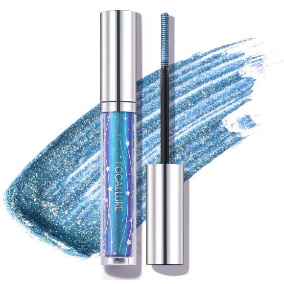Máscara FOCALLURE Glitter Topper Brillo Azul BL01