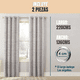 thumbnail image 2 of Cortina Gris Claro Blackout 100%, 2 Paños De 220x140cm Textura Lino, 2 of 7