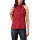 thumbnail image 1 of Top de cuello halter FAB CURVES para mujer Blusa casual elegante sin mangas con flores 3D S Rojo, 1 of 6