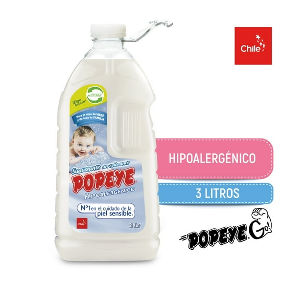 Suavizante Hipoalergénico Popeye Pet 3l
