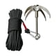 thumbnail image 4 of Gancho de agarre con cuerda, gancho de anclaje, garra de tigre volador, gancho de acero inoxidable de 4 , garra de escalada para senderismo, act Negro, 4 of 5