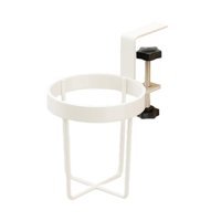 Bothyi - Portavasos De Escritorio Con Clip, Portavasos Para Accesorios De Escritorio Para El Hogar, Dormitorio, Color Blanco