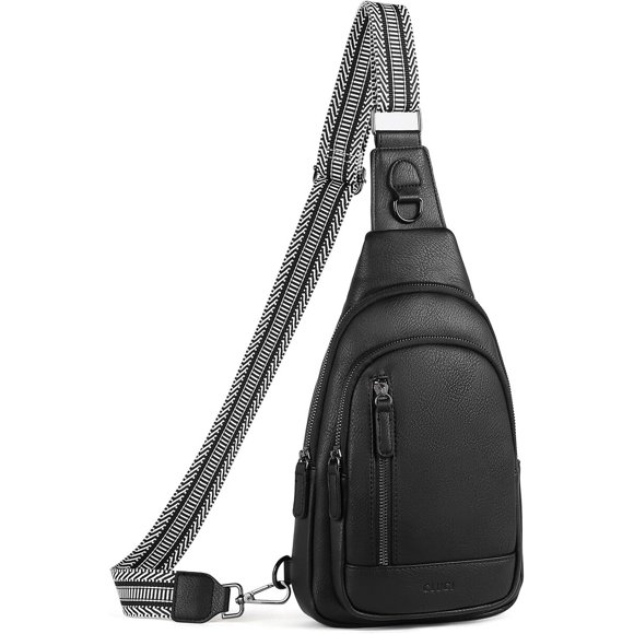 CLUCI Crossbody Bags for Women Men, Leather Sling Bag Cross B