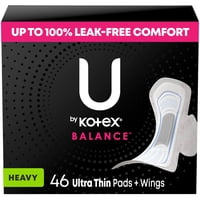 U By Kotex - Almohadillas Sanitarias U De Kotex Balance Ultra Thin Con Alas X46