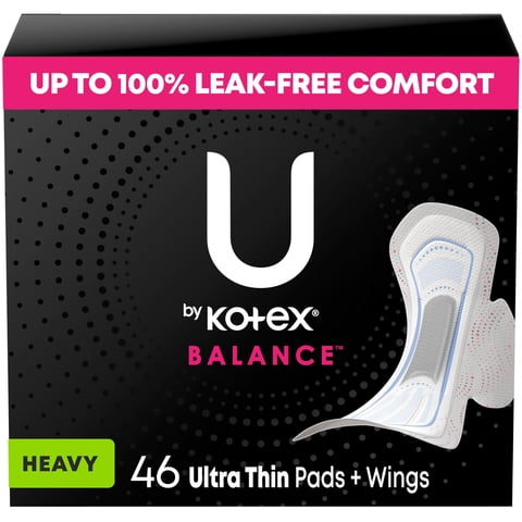 U By Kotex - Almohadillas Sanitarias U De Kotex Balance Ultra Thin Con Alas X46