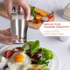 thumbnail image 4 of Salero y pimentero de acero inoxidable con fondo de cristal, accesorios de cocina modernos, 4 of 5