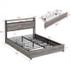 thumbnail image 2 of Queen Bed Frame, Storage Headboard with Charging Station, Solid and Stable, Noise Free, No Box Spring Needed, Easy Assembly, 2 of 3