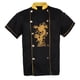 thumbnail image 5 of Chef bordado uniformes de dragón con cuello alto camiseta de verano negro L, 5 of 5