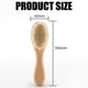 thumbnail image 5 of Cepillo para la cabeza del bebé, peine de pelo de cabra suave para niños, cerdas de madera, herramienta de masaje para bebés, ducha para recién nacidos, color madera, 2 piezas, 5 of 5