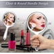 thumbnail image 5 of Espejo de mano de doble cara, espejo de mano con aumento 1X/2X y asa, espejo de mano transparente, espejo de maquillaje de forma redondeada., 5 of 7