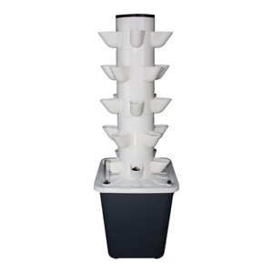 Magideal - Estante De Cultivo Hidropónico, Jardinera Vertical, Bomba De Agua, Manguera De Esponja, Circulación Automática, Material De Pvc, Adecuado Para Oficina, Cocina, Césped, Balcón, 25 Agujeros