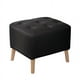 thumbnail image 1 of Pouf Lyon Pu Negro, 1 of 3