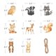 thumbnail image 4 of Guirnalda Aukolass de Animales del Bosque para Baby Shower y Fiesta, 4 of 5