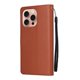thumbnail image 3 of Funda Cartera para iPhone 16 Pro con Tarjetero, Soporte y Cordón - Protección Marrón, 3 of 6