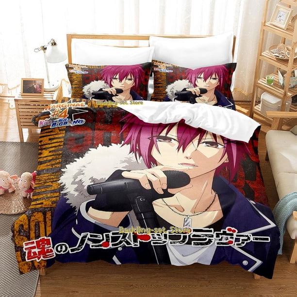 Marginal#4 Kiss kara Tsukuru Big Bang Bedding Set Cartoon Anime three-piece set Adult Kid Bedroom Duvetcover Sets 3D Kawaii Bed Sheets