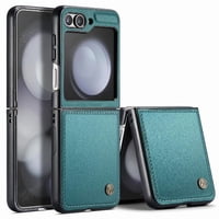 Caseme Tipo Cartera Samsung Galaxy Z Flip 5 5G Con Cierre Magnético, Rfid, Tarjetero, Soporte, Carga Inalámbrica