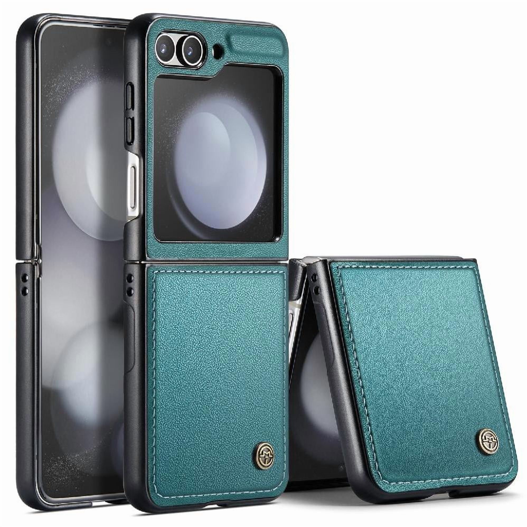 Caseme Tipo Cartera Samsung Galaxy Z Flip 5 5g Con Cierre Magnético, Rfid, Tarjetero, Soporte, Carga Inalámbrica