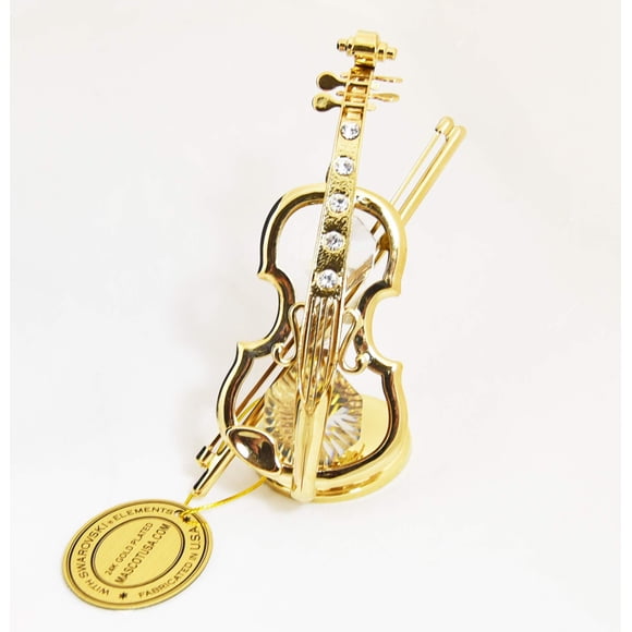 Violín Crystal Delight de Mascot chapado en oro de 24 quilates, independiente