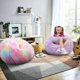 thumbnail image 2 of Sillón puff Kisoy de 76 cm, lila, de piel sintética, para niños, 2 of 8