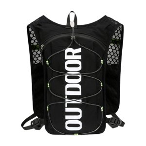 Ioensy - Chaleco De Hidratación Ajustable, Mochila De Hidratación Para Acampar, Andar En Bicicleta Y Correr, Color Negro.