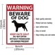thumbnail image 2 of Señal de advertencia de "Cuidado con el perro", señales de advertencia para perros, perro guardián de guardia en vallas, señal de patio, mantener la puerta cerrada, no entrar sin permiso o sin la pres, 2 of 7