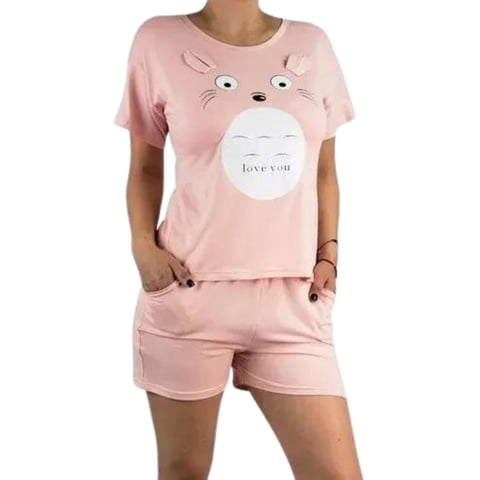 Likeshop - Pijama Mujer Verano Short Y Polera Raton 553