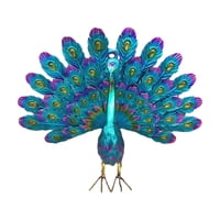 Ioensy - Figuras De Pavo Real De Hierro, Decoración Para Exteriores, Decoración De Pavo Real Para Estanque Interior, Hogar