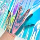 thumbnail image 3 of Tela de vinilo PVC 30 x 135 cm, transparente iridiscente holográfica, 3 of 6