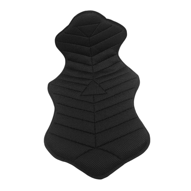 Cojín para asiento de motocicleta, fácil instalación, funda de asiento con absorción de impactos, almohadilla de malla suave y cómoda hueca negra para