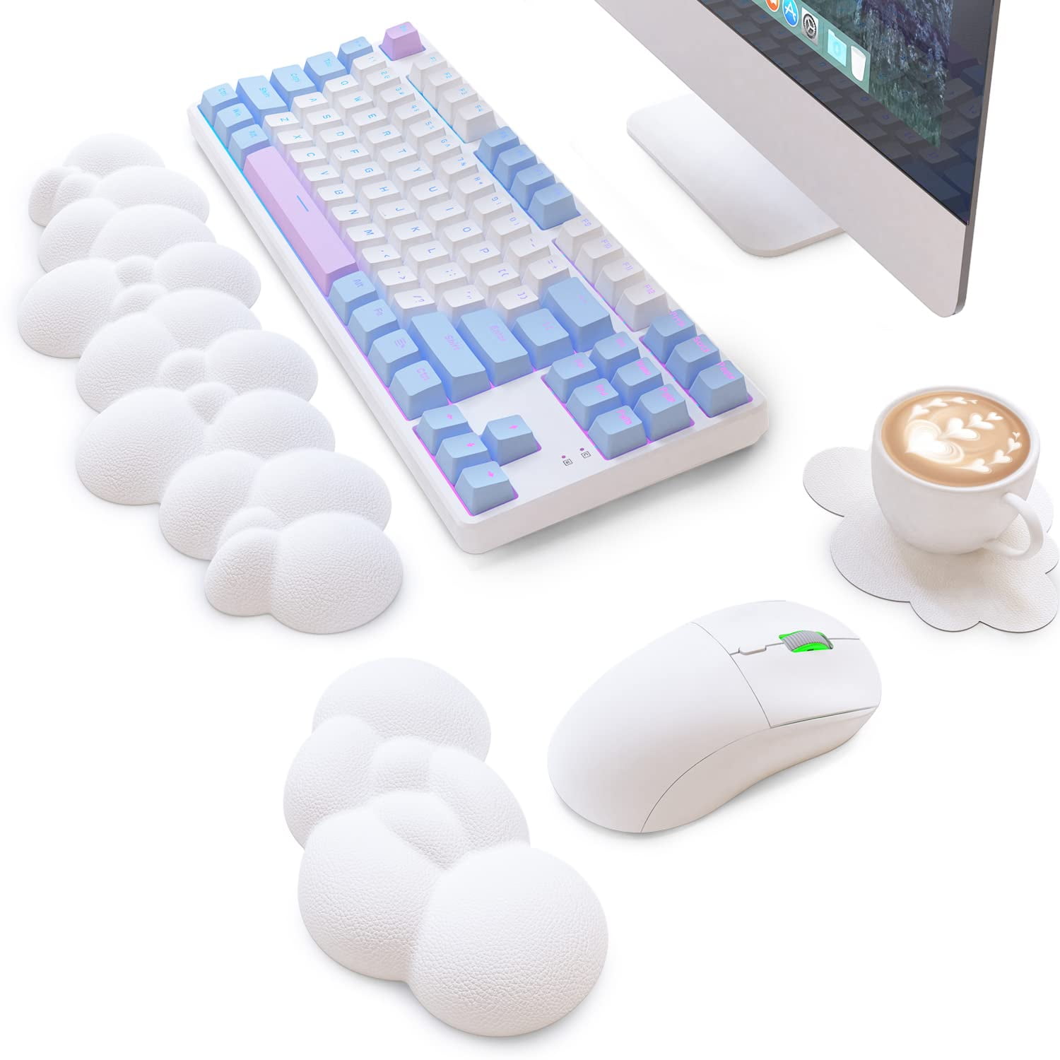 Soporte Para Muñeca, Alfombrilla De Ratón Y Reposamuñecas Para Teclado Attack Shark