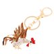 thumbnail image 2 of Gallo gallo pollo llavero cristal bolsa colgante llavero regalo joyas oro, 2 of 5